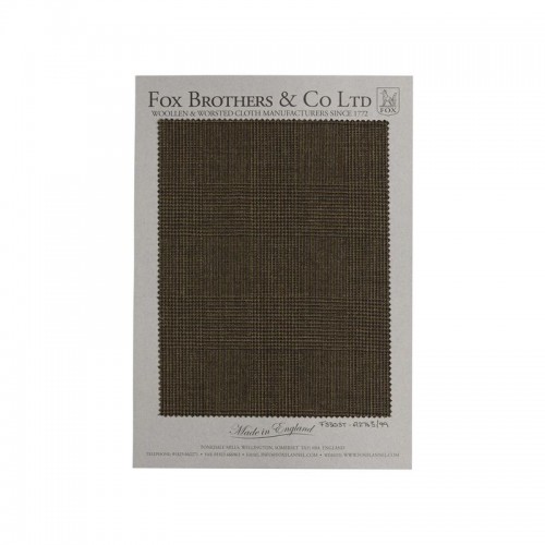 PLAIN WEAVE OLIVE CLASSIC PRINCE OF WALES CHECK